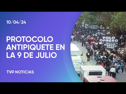 Represión y detenidos tras la marcha de piqueteros en la 9 de julio
