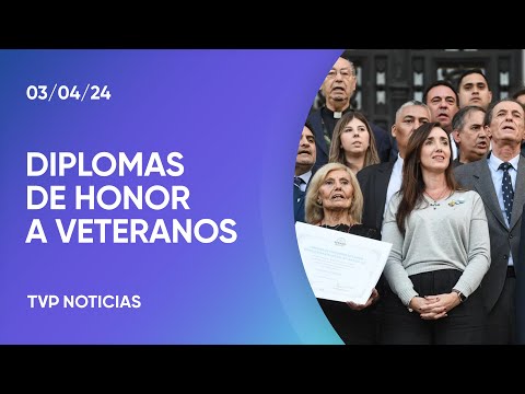 Villarruel homenajeÃ³ a veteranos de Malvinas