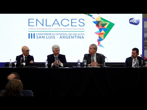 Claudio Poggi, Gobernador de San Luis, en la III Conferencia General de ENLACES