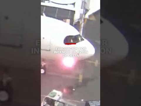 Evacuación por #incendio de #avión de Delta