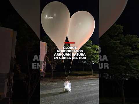 Globos norcoreanos arrojan basura en Corea del Sur