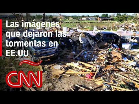 Imágenes muestran la devastación que dejaron las tormentas en Estados Unidos