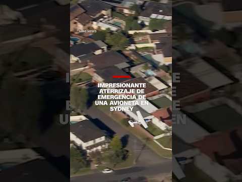 Impresionante aterrizaje de emergencia de una avioneta en #Sydney