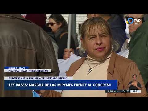 Ley Bases: marcha de las Mipymes frante al Congreso