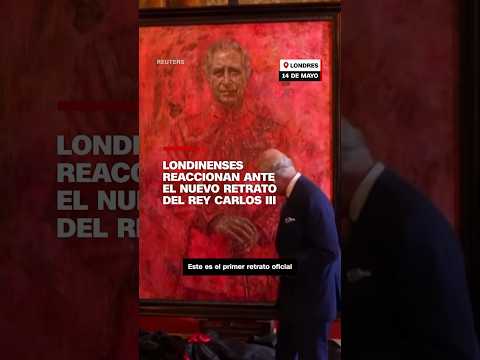 Londinenses reaccionan ante el nuevo retrato del Rey Carlos III