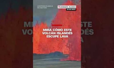 Mira cómo este #volcán islandés escupe lava