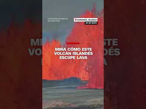Mira cómo este #volcán islandés escupe lava Mira cómo este #volcán islandés escupe lava