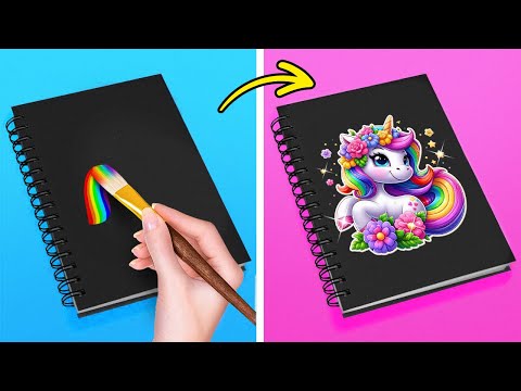 Trucos y manualidades creativas para la escuela que todo estudiante necesita ✏️🎨 Trucos y manualidades creativas para la escuela que todo estudiante necesita ✏️🎨