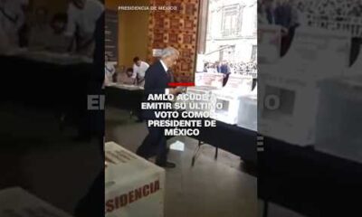 Así emitió #AMLO su último voto como presidente de #México