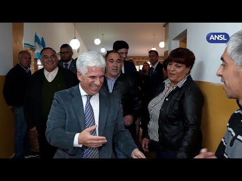 Claudio Poggi, Gobernador de San Luis, en La Carolina
