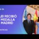 Díaz Ayuso entregó al presidente Milei la Medalla de la Comunidad de Madrid