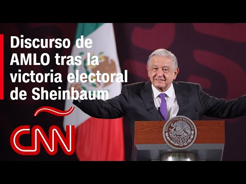 Discurso de López Obrador tras la victoria electoral de Claudia Sheinbaum Discurso de López Obrador tras la victoria electoral de Claudia Sheinbaum