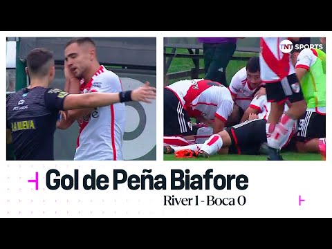 El gol de Leandro PeÃ±a Biafore para #River ante #Boca en el SuperclÃ¡sico de Reserva