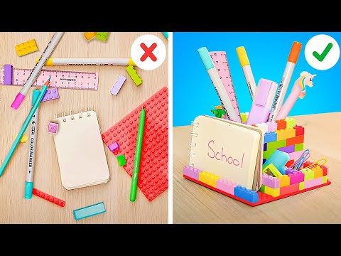 Ideas inteligentes de papelería escolar y trucos geniales para la escuela 🎒😍
