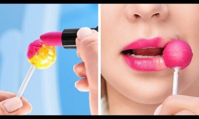 ¡Increíbles trucos y dispositivos de belleza con labial de caramelo Lollipop que necesitas probar! 🌟