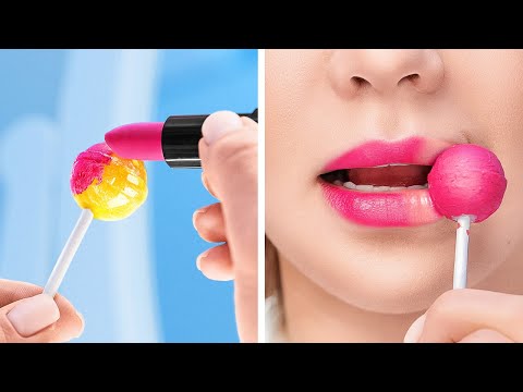 ¡Increíbles trucos y dispositivos de belleza con labial de caramelo Lollipop que necesitas probar! 🌟