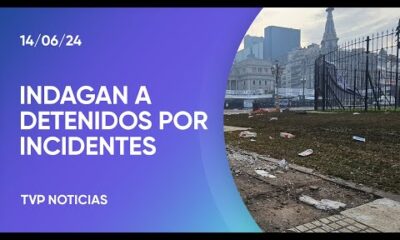 Indagan a los detenidos por los incidentes del miércoles frente al Congreso