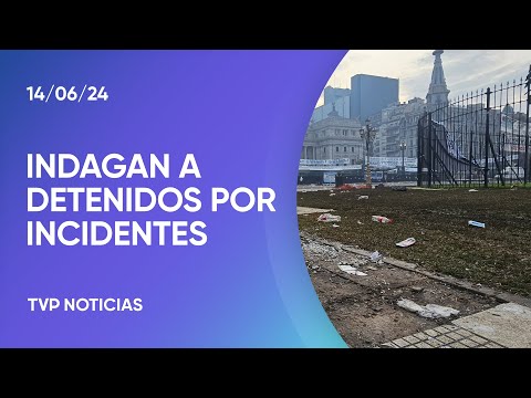 Indagan a los detenidos por los incidentes del miércoles frente al Congreso
