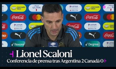 La conferencia de prensa de Lionel Scaloni tras el triunfo de Argentina ante CanadÃ¡ por Copa AmÃ©rica