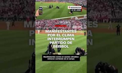 Manifestantes por el clima interrumpen partido de béisbol