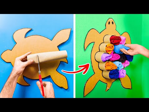 Manualidades divertidas con cartón para hacer en casa 🎨📦 Manualidades divertidas con cartón para hacer en casa 🎨📦