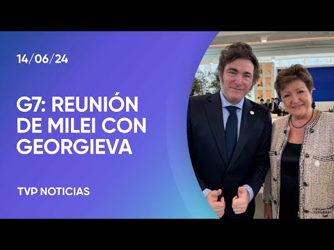Reunión clave de Milei con Kristalina Georgieva en el G7