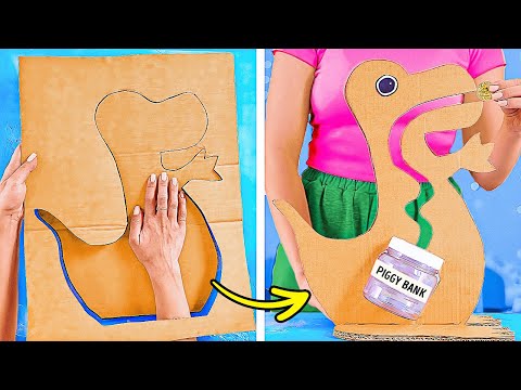 ¡Transforma el cartón ahora! 🤩 Los trucos de bricolaje más geniales en casa 📦