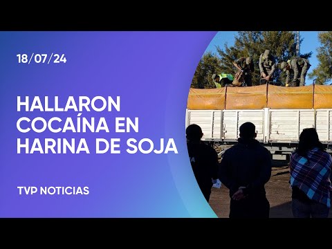 82 kilos de cocaína entre granos de soja 82 kilos de cocaína entre granos de soja