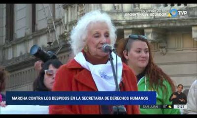 Acto contra los despidos en la secretaría de DDHH