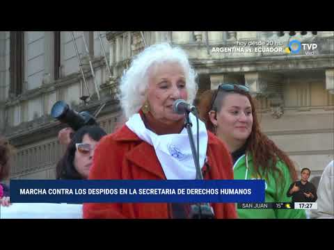 Acto contra los despidos en la secretaría de DDHH Acto contra los despidos en la secretaría de DDHH