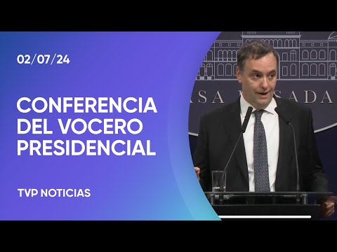 Adorni: “No va a haber nuevos anuncios. El camino es claro” Adorni: “No va a haber nuevos anuncios. El camino es claro”