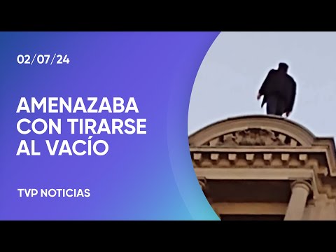 CABA: rescate de los bomberos en el centro