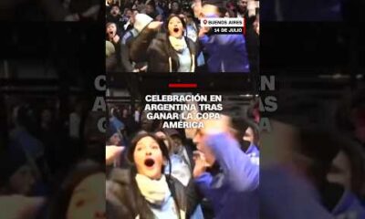 Celebración en Argentina tras ganar la Copa América