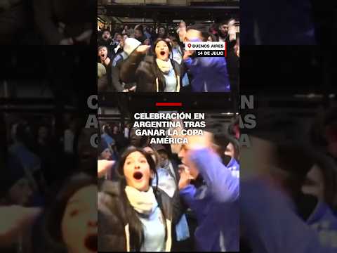Celebración en Argentina tras ganar la Copa América Celebración en Argentina tras ganar la Copa América