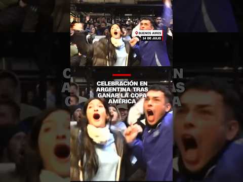 Celebración en Argentina tras ganar la #CopaAmerica Celebración en Argentina tras ganar la #CopaAmerica