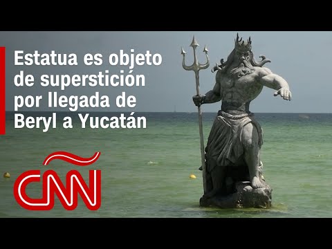 Chaac vs. Poseidón: una estatua es objeto de superstición por la llegada de Beryl a Yucatán Chaac vs. Poseidón: una estatua es objeto de superstición por la llegada de Beryl a Yucatán