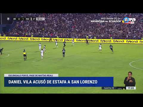 Daniel Vila acusó de estafa a San Lorenzo Daniel Vila acusó de estafa a San Lorenzo