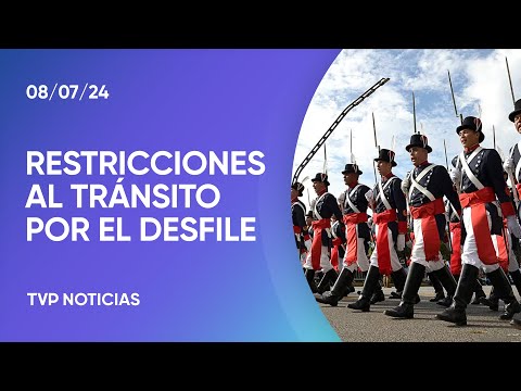 Desfile del 9 de Julio: las zonas afectadas por cortes de tránsito en CABA Desfile del 9 de Julio: las zonas afectadas por cortes de tránsito en CABA