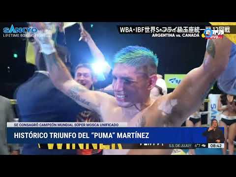 El “Puma” Martínez hizo historia en Japón y es el campeón mundial supermosca El “Puma” Martínez hizo historia en Japón y es el campeón mundial supermosca