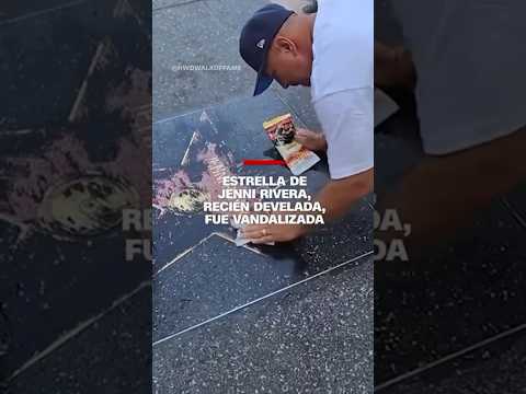 Estrella de Jenni Rivera, recién develada, fue vandalizada Estrella de Jenni Rivera, recién develada, fue vandalizada