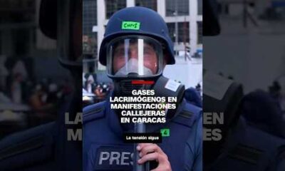 Gases lacrimógenos en manifestaciones callejeras en Caracas