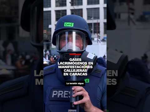 Gases lacrimógenos en manifestaciones callejeras en Caracas Gases lacrimógenos en manifestaciones callejeras en Caracas