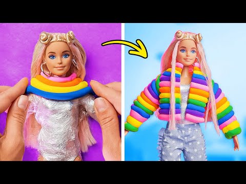 Ideas Asombrosas de Cambio de Imagen para Muñecas Barbie 🎀✨ Trucos y Manualidades DIY para Muñecas