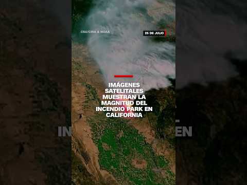 Imágenes satelitales muestran la magnitud del incendio Park en California Imágenes satelitales muestran la magnitud del incendio Park en California