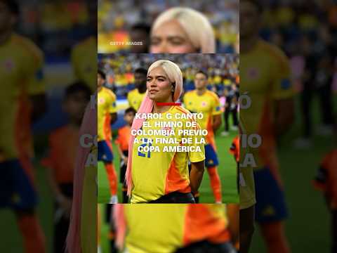 Karol G cantó el himno de #Colombia en la final de la Copa América Karol G cantó el himno de #Colombia en la final de la Copa América