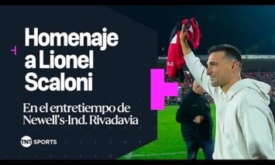 Lionel #Scaloni fue homenajeado en el entretiempo de #Newells vs #IndependienteRivadavia