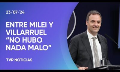 Manuel Adorni le bajó el tono al roce entre Milei y Villarruel: “No hubo nada malo”