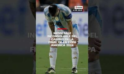 Messi sale inconsolable del cambio en la final de la Copa América 2024