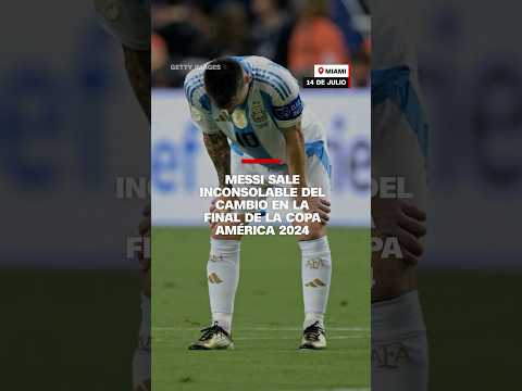 Messi sale inconsolable del cambio en la final de la Copa América 2024 Messi sale inconsolable del cambio en la final de la Copa América 2024