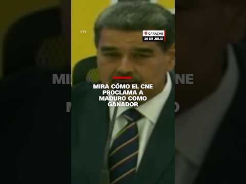 Mira cómo el CNE proclama a Maduro como ganador de las elecciones en Venezuela Mira cómo el CNE proclama a Maduro como ganador de las elecciones en Venezuela